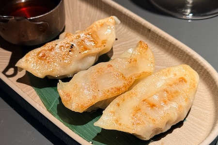 Cooking detail of dumplings and gyoza