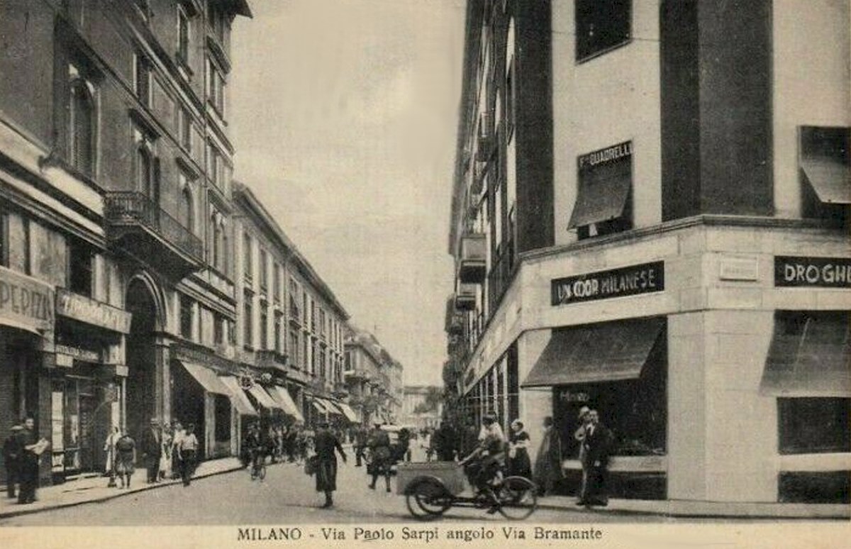 Modern view of Chinatown Milan Via Paolo Sarpi