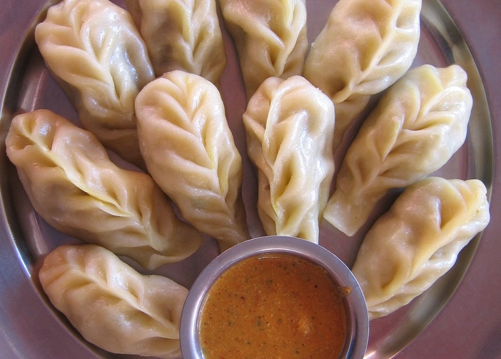 Nepalese Momo with spicy dipping sauce