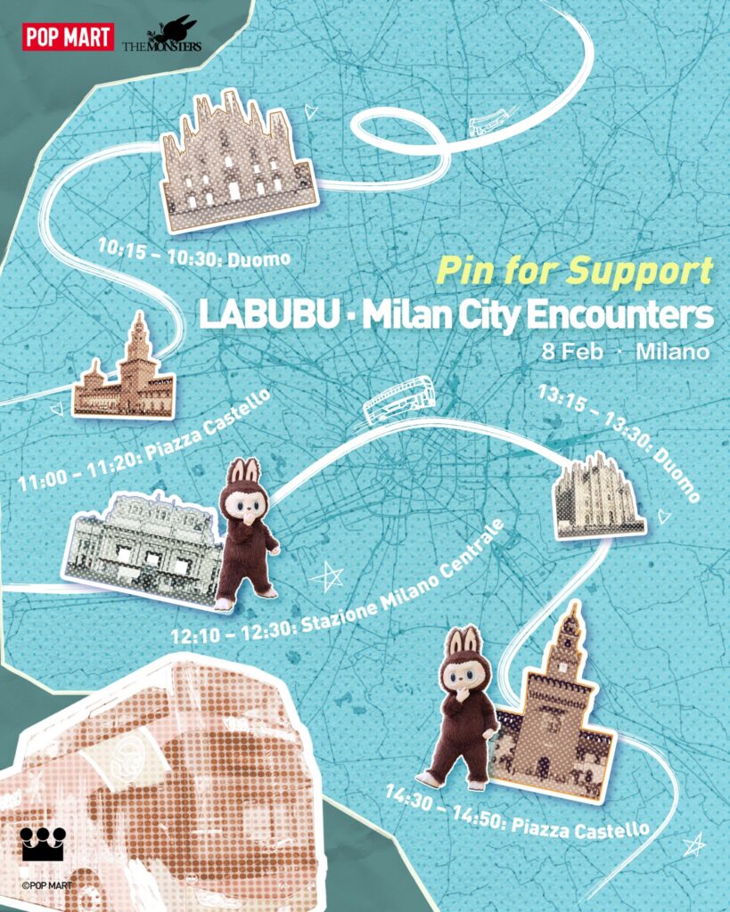 Labubu Milano Cortina Winter Olympic Pop Mart Route