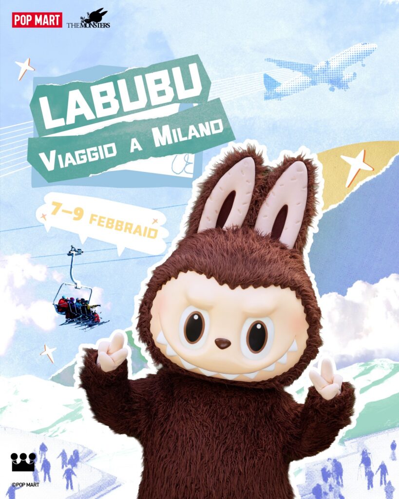 Labubu Milano Cortina Winter Olympic Pop Mart Duomo, Castello