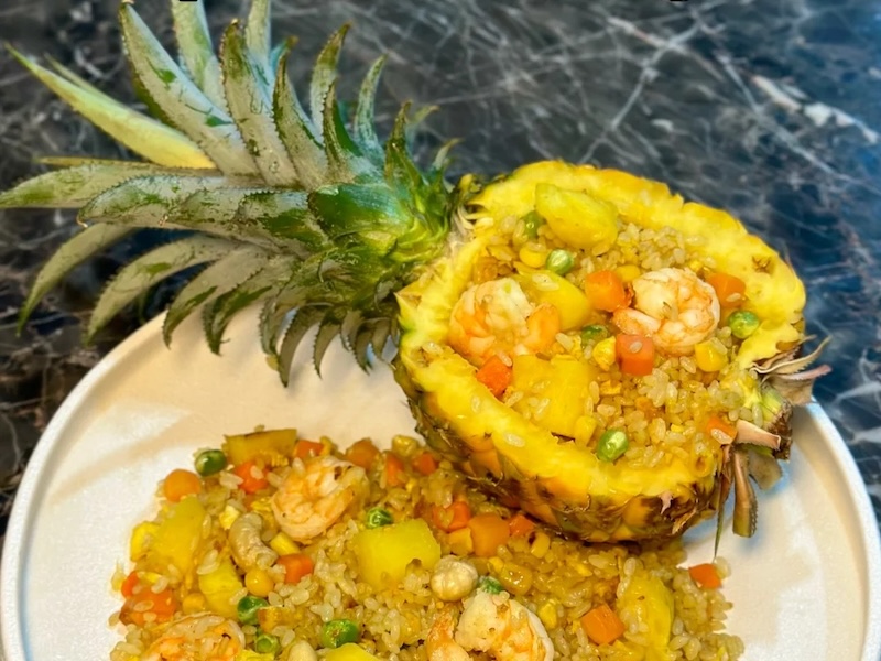 summer food asian thai pineapple rice