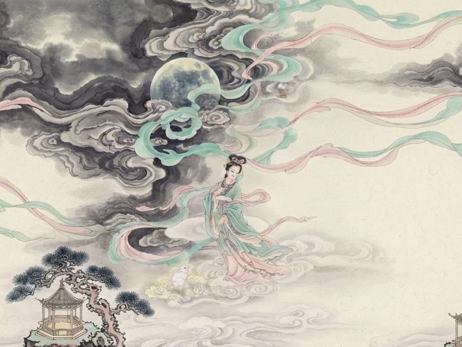 chinese mid-Autumn festival chinese legend cheng'e rabbit